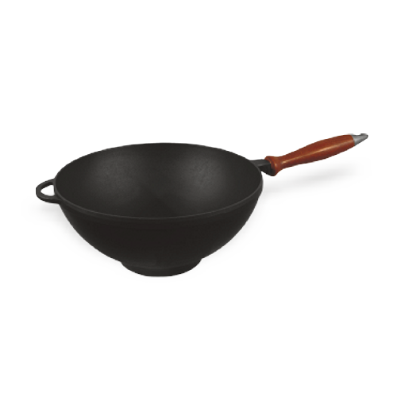 Каструля WOK з дерев“яною ручкою (d=260 мм, h = 120 мм, V = 3,5 л) Каструля WOK з дерев“яною ручкою (d=260 мм, h = 120 мм, V = 3,5 л)