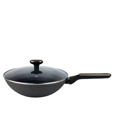 Сковорода Wok зі скляною кришкою Magio MG-1168 28см