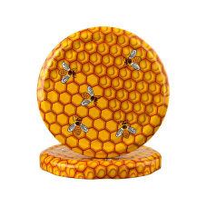 Кришка для консервації Твіст 82 мм жовта бджілка соти 10 шт