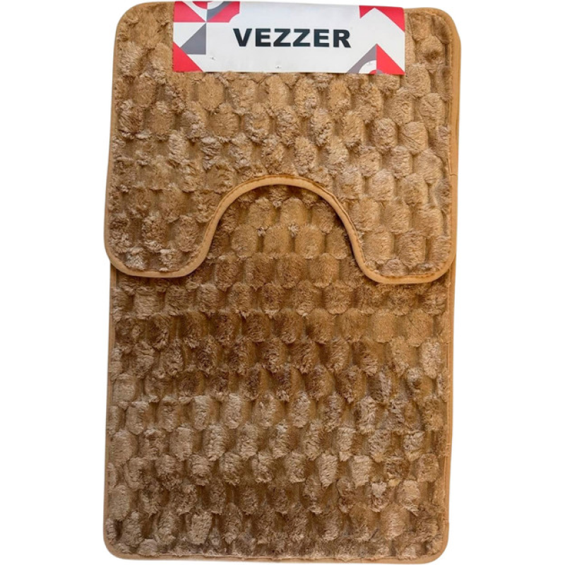 Набір килимків для ванної Vezzer  50x80+50x40 см Бежевий (VZ0198B)