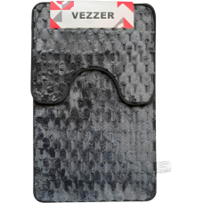 Набір килимків для ванної Vezzer  50x80+50x40 см графітовий (VZ0198WGr)