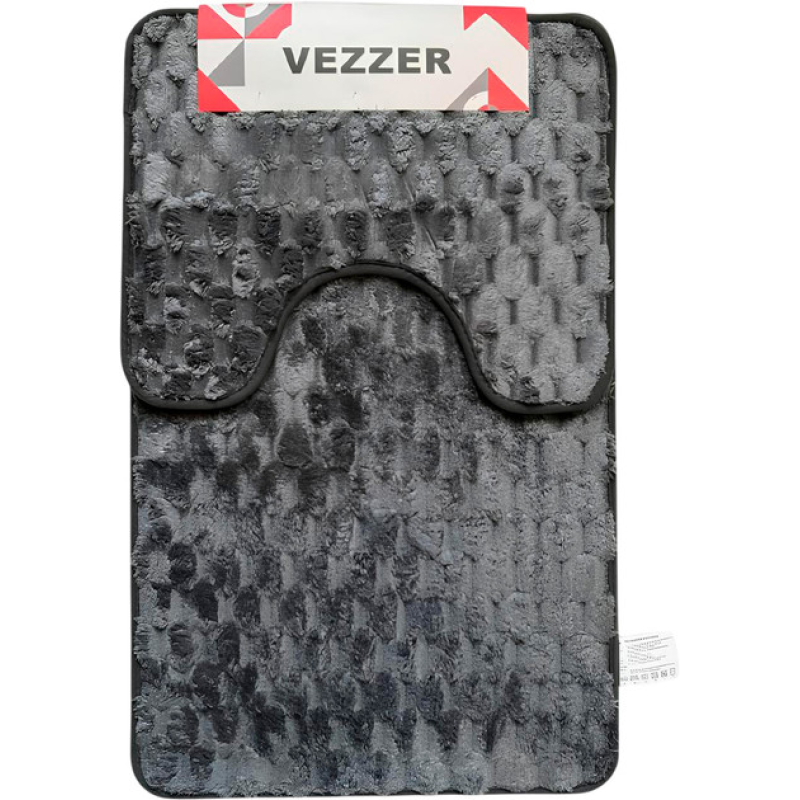 Набір килимків для ванної Vezzer  50x80+50x40 см графітовий (VZ0198WGr)