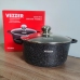 Каструля Vezzer з кришкою 4.5 л Чорна (VZ8040)